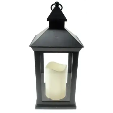 33 Cm Lantern Candle With Led / 3 Aaa Batteries Not Supplied