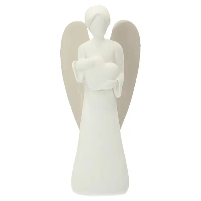 Angel 13 cm white resin