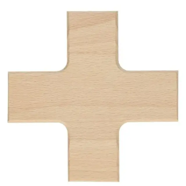 Overlijdenskruis 10 X 10 cm - Eikenhout