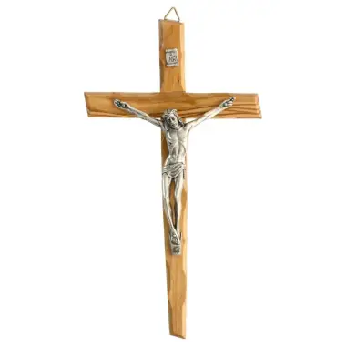 Croix Murale - 20 cm - Bois d'olivier