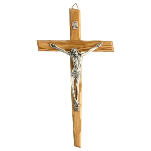 Croix Murale - 20 cm - Bois d'olivier