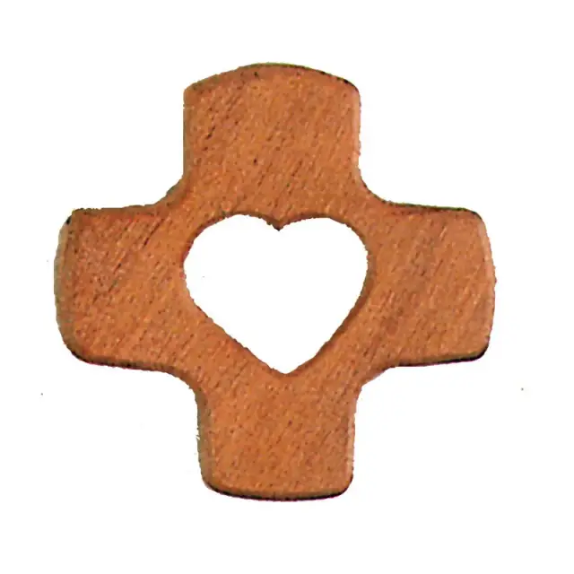 Croix s/cordon 32 mm Bois d'olivier