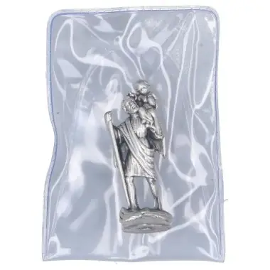 Etui 6 X 3.5 cm / Statue 4 cm St Christophe