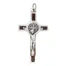 Croix St Benoît - 39 mm - Marron / Agté