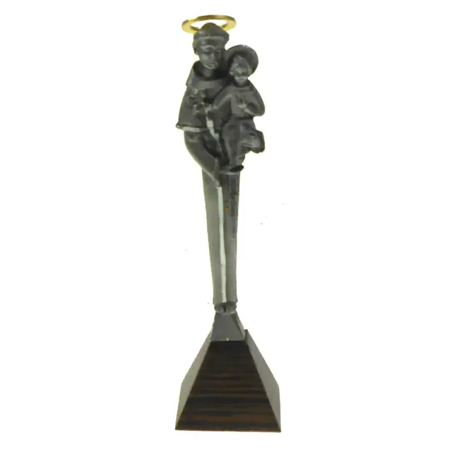 Mini-Statue + Aimant - St Antoine / Base Bois