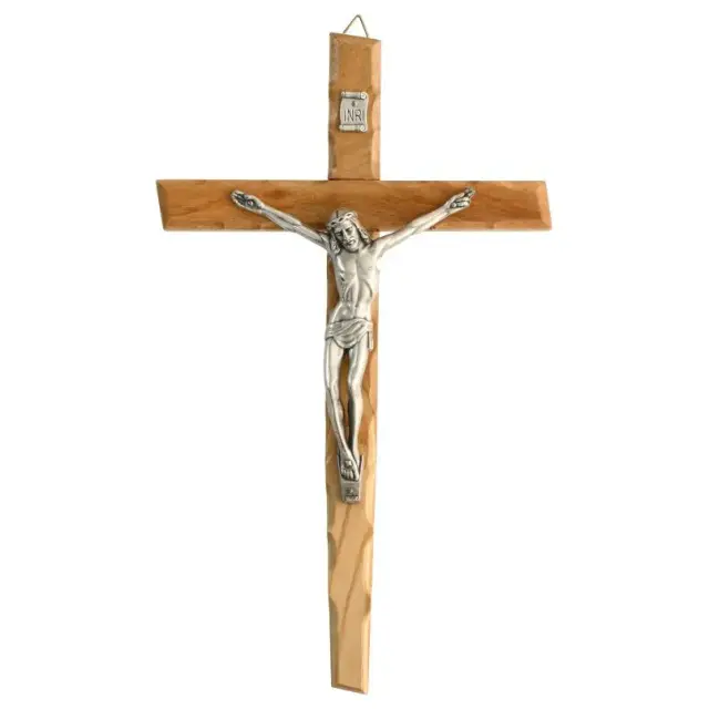 Croix Murale - 33 cm - Bois d'olivier