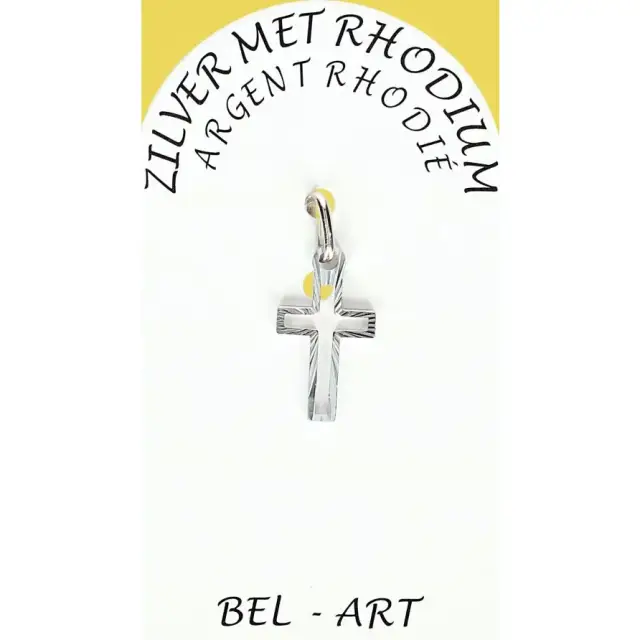 Croix Argent Rhodié - 15 X 10 mm
