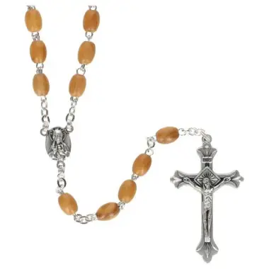 Olive wooden rosary dubble-switched
