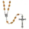 Olive wooden rosary dubble-switched