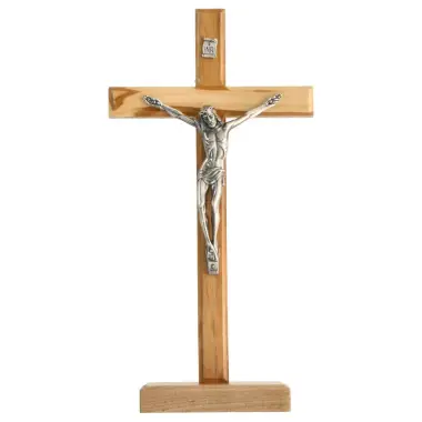 Croix sur Base - 21 X 8 cm - Bois d'Olivier
