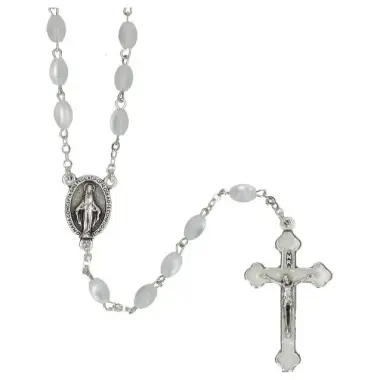 Rosary Pearl Imitation White