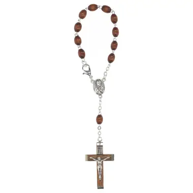 Rosary / car Natural Wood