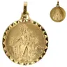 Médaille Scapulaire - 18 mm - Métal Doré