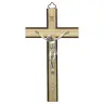 Croix Murale - 17 cm - Bois - Métal