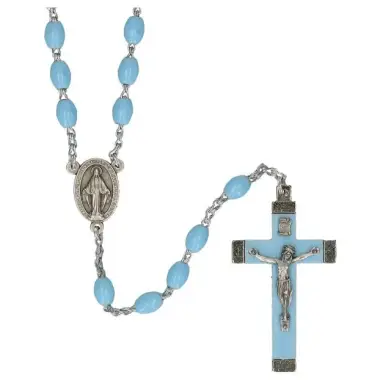 Light blue rosary dubble-switched