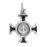 Croix St Benoît - 18 X 18 mm - Noir / Agté