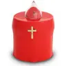 Lampe de cimetiere rouge fournie sans piles