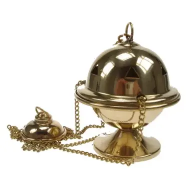 Brûle-encens - H 10 cm - Laiton