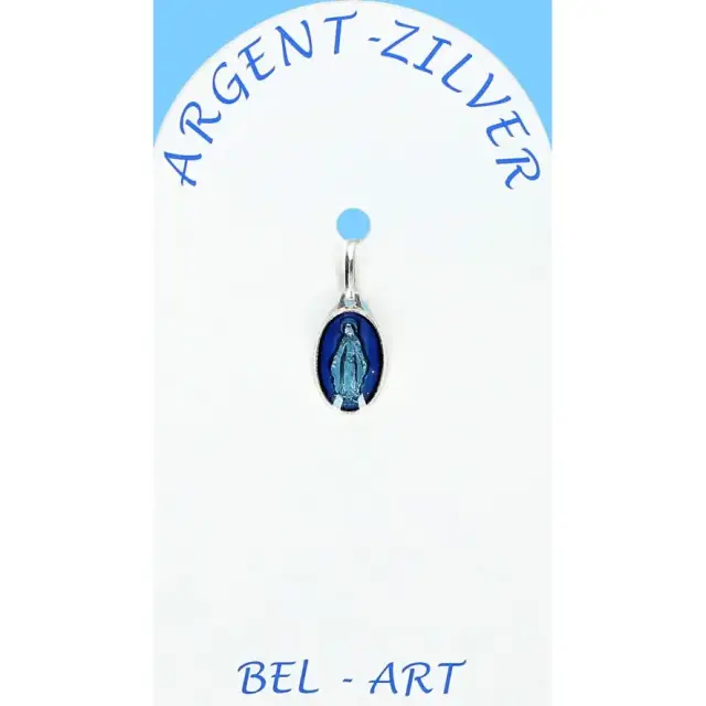Medaille Zilver - Wonderbare - Email Blauw