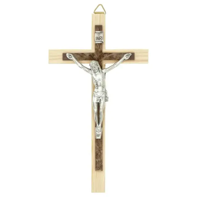 Wall Cross 15 cm Brown Wood 2 Tons