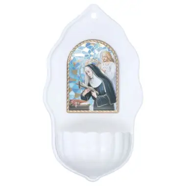 Stoup St. Rita Porcelain 16 x 9 cm