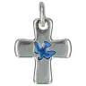 Cross 16 X 13 mm Dove Blue Email