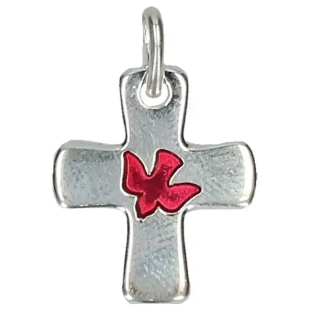 Cross 16 X 13 mm Dove Red Email