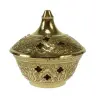 Brûle-encens - H 7 cm - Laiton doré