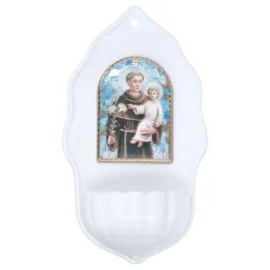 Stoup St Anthony Porcelain 16 x 9 cm