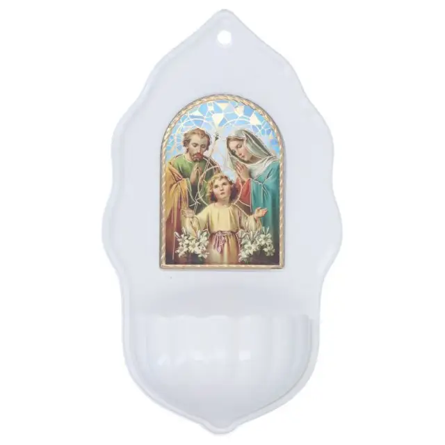 Stoup Holy Family Porcelain 16 x 9 cm
