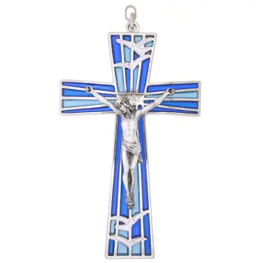 Wall Cross 12 cm Blue Email / Agte