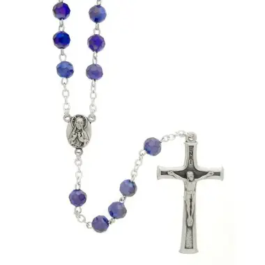 Crystal Rosary Dark Blue Jewel