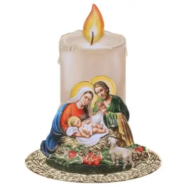 Nativity / Candle 10 X H13 cm standing or hanging