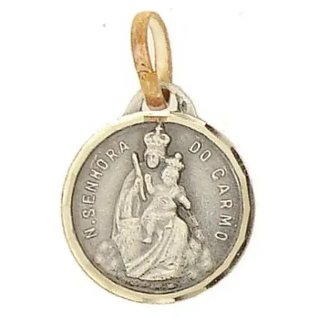 Medaille Scapulier 16 mm Verzilverd