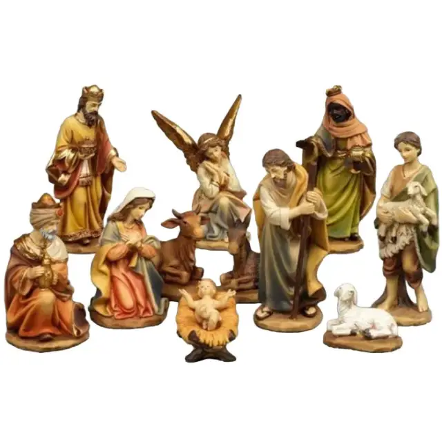 Personnages de crèche de Noël - 11 figurines de 7 cm