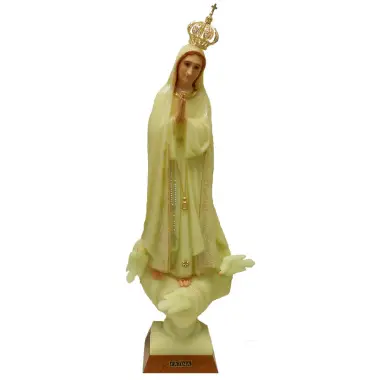 Beeld 65 cm - Fatima - Lichtgevend + duiven