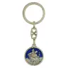 Porte-Clefs - St Christophe - 26 mm - Email Bleu