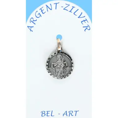 Silver Medal scapular 14 mm