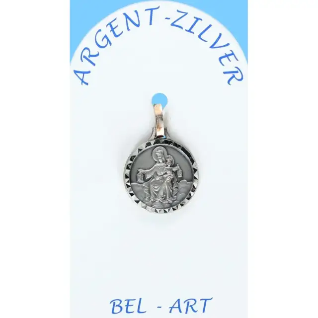 Medaille Zilver Scapulier - 14 mm