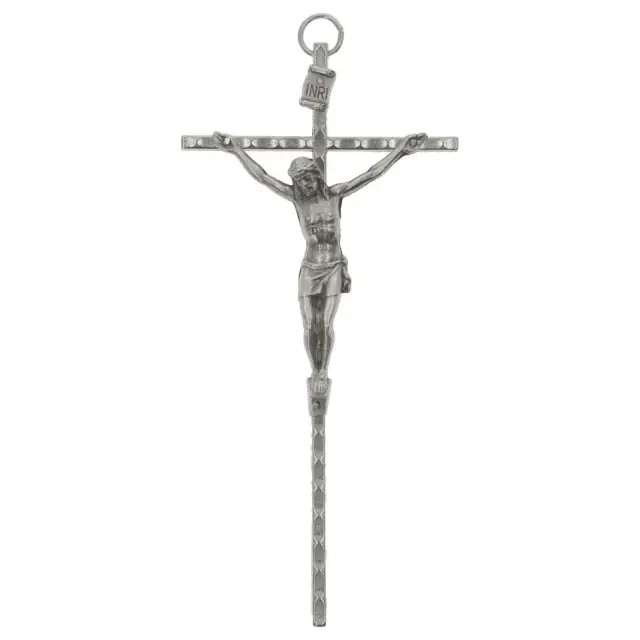 Croix Murale - 15 cm - Métal Nickelé