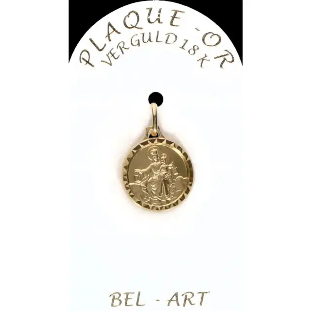 Medaille plaqué-goud - Scapulier - 14 mm