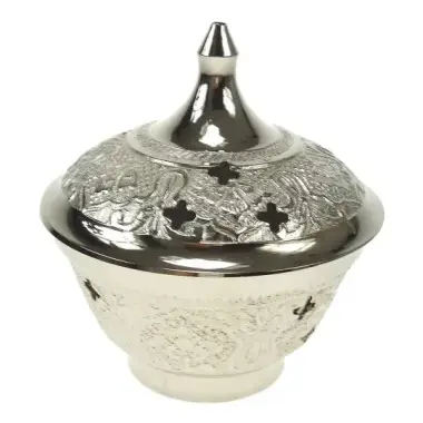 Brûle-Encens - H 8 cm - Métal nickelé