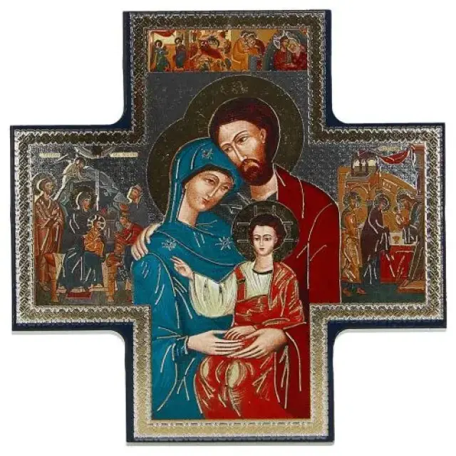 Icône 15 X 15 cm Croix - Ste Famille