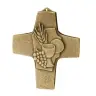 Croix murale bronze 10 cm Pain et vin