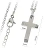 Kruisje 25 mm en ketting roestvrij staal