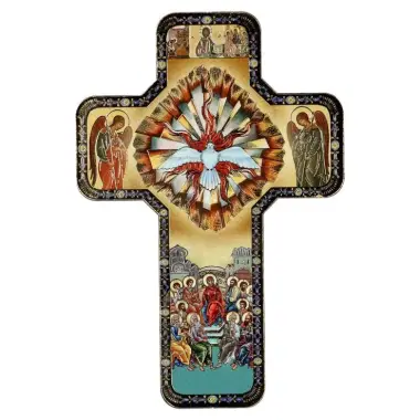 Icon 12 x 18 cm Cross Holy Spirit