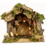 Lege Kerststal met licht voor kerstfiguren van 8 cm (20x14x17cm)
