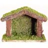 Eenvoudige lege kerststal voor kerstfiguren van 6 cm (18x8x13cm)