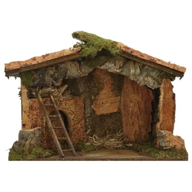 Lege Kerststal met licht voor kerstfiguren van 20 cm (50x23x36cm)
