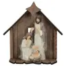 Nativité dans cabane (20 cm)